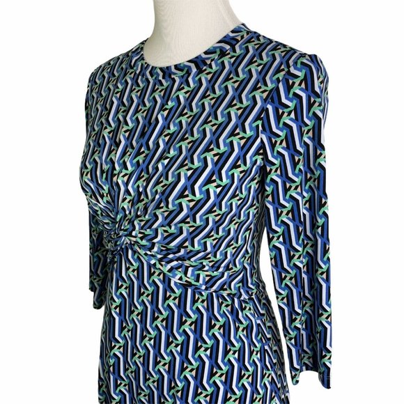 Donna Morgan Printed Twisted Front Stretch Dress - Picture 8 of 12
